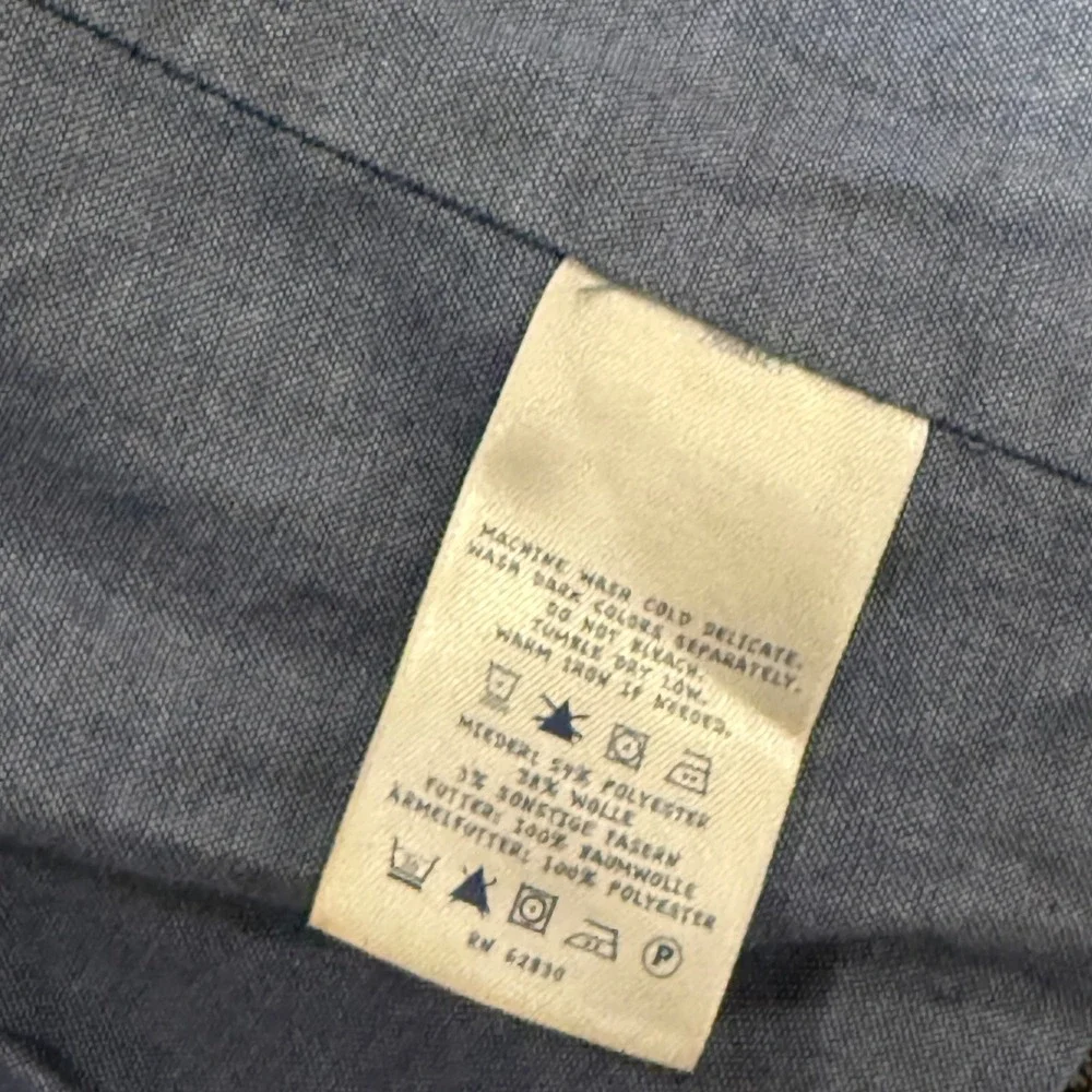 Lands' End Boys Wool Black & Gray Herringbone Blazer Size‎ Large (14 / 16)